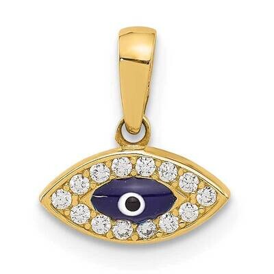 CZ Enamel Evil Eye Pendant 14k Polished Gold C4894 by Men&#39;s Jewelry and Accessories, MPN: C4894,