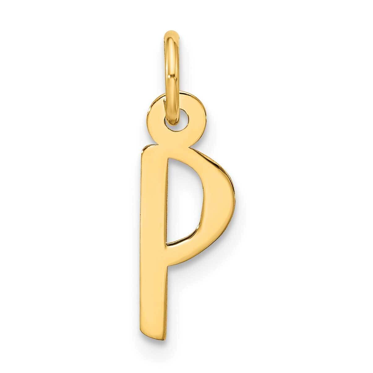 Large Slanted Block Initial P Charm 10k Gold 10YC1555P, MPN: 10YC1555P,