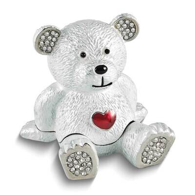 Harvey Bear Heart Trinket Box Bejeweled BJ4192, MPN: BJ4192,