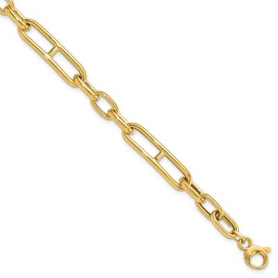 Fancy Paperclip Link .5 Inch Extender Bracelet 14k Polished Gold FB2033-7.5, MPN: FB2033-7.5,