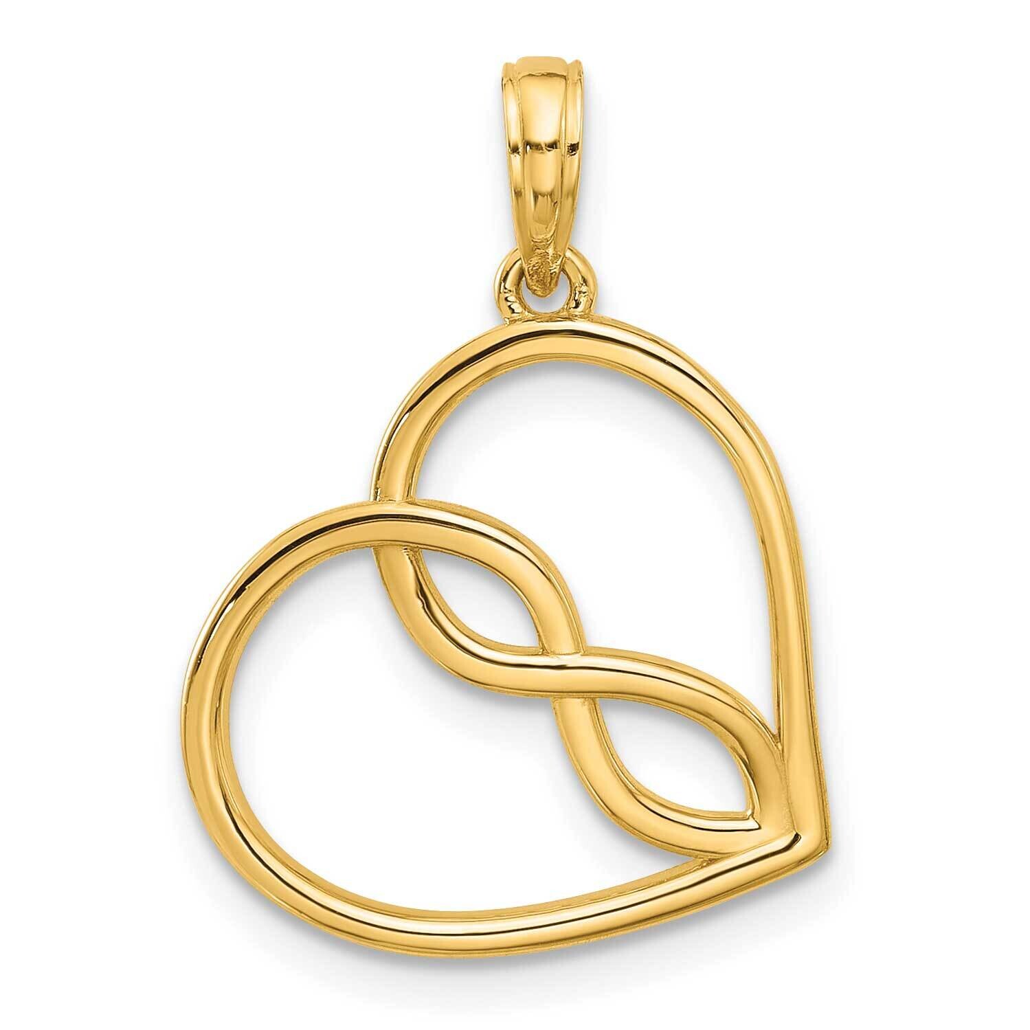 Fancy Heart Charm 14k Gold D5444, MPN: D5444,
