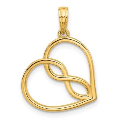 Fancy Heart Charm 14k Gold D5444, MPN: D5444,