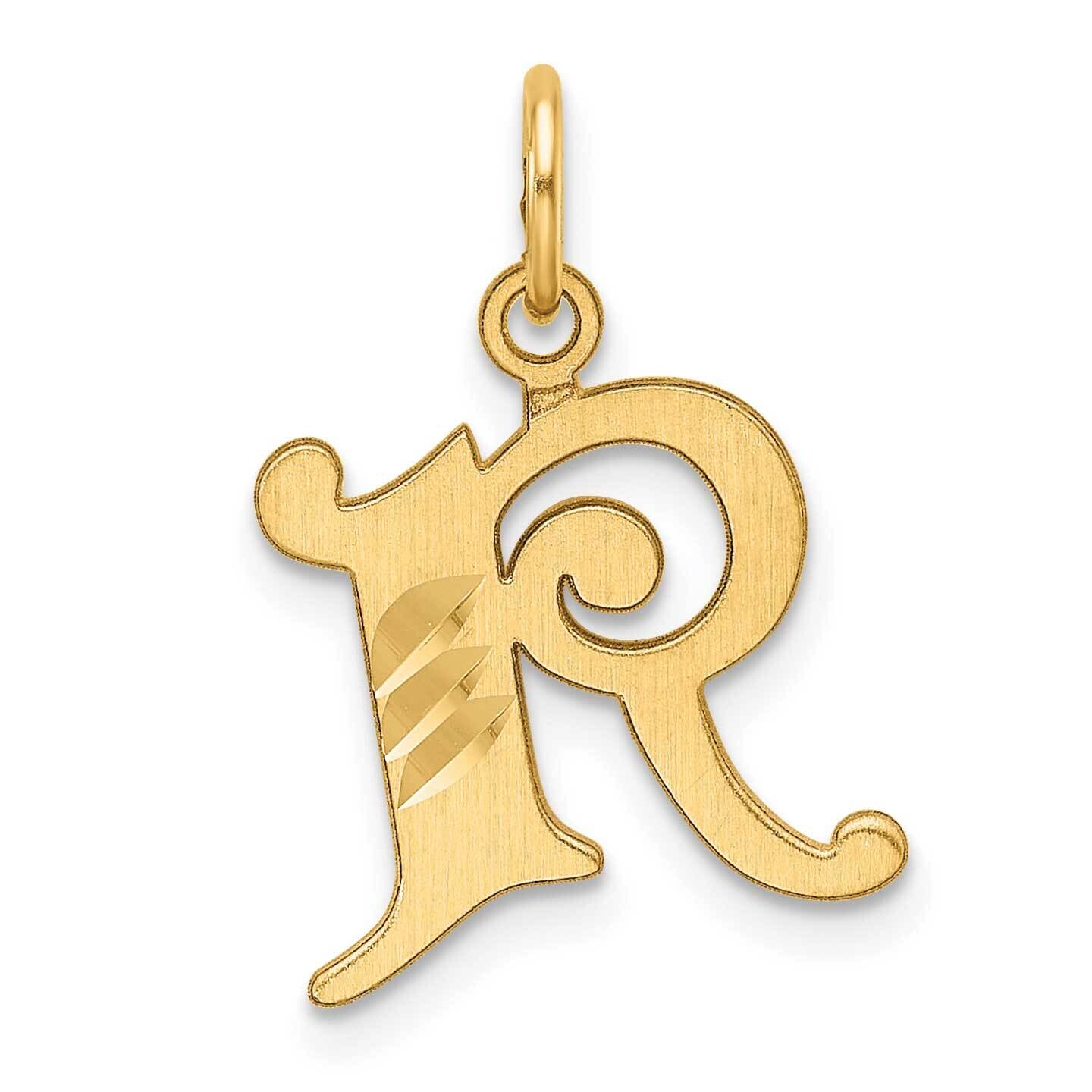 Letter R Initial Charm 14k Gold Diamond-Cut  C4833R, MPN: C4833R,
