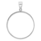 Diamond-Cut Prong 32.7mm Coin Bezel Pendant 14k White Gold C3997W/32.7, MPN: C3997W/32.7,