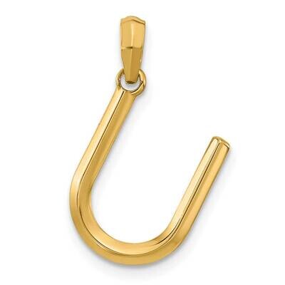 Fancy Pendant Letter U 14k Gold D5668U, MPN: D5668U,