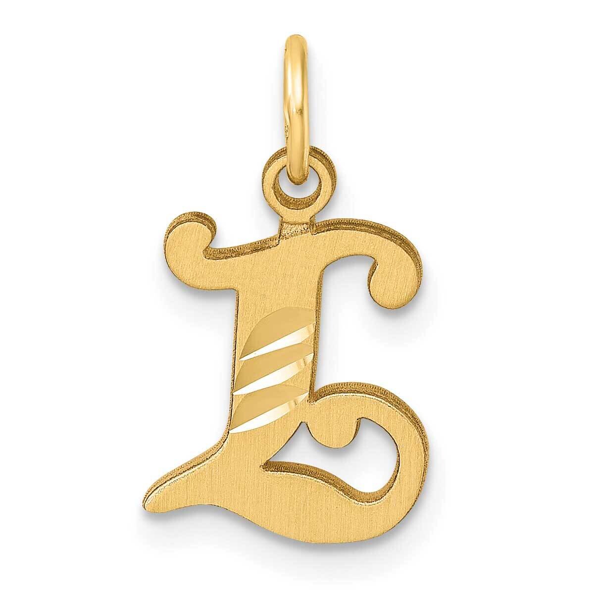 Letter L Initial Charm 14k Gold Diamond-Cut  C4833L, MPN: C4833L,