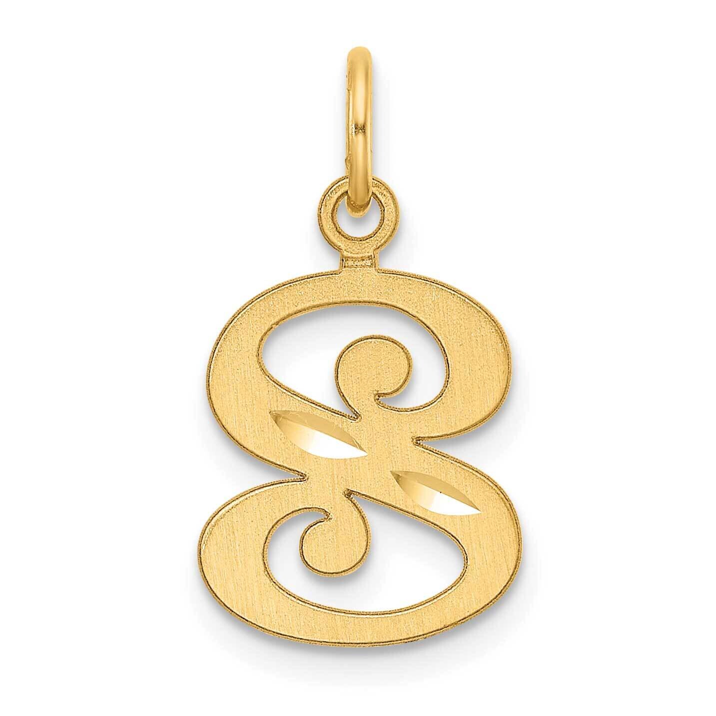 Letter S Initial Charm 14k Gold Diamond-Cut  C4833S, MPN: C4833S,