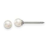 Inverness 4mm Glass Pearl Post Earrings Titanium 556E, MPN: 556E,