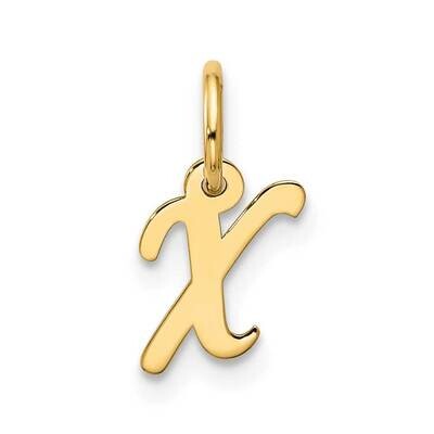 Small Script Initial X Charm 10k Gold 10YC1556X, MPN: 10YC1556X,