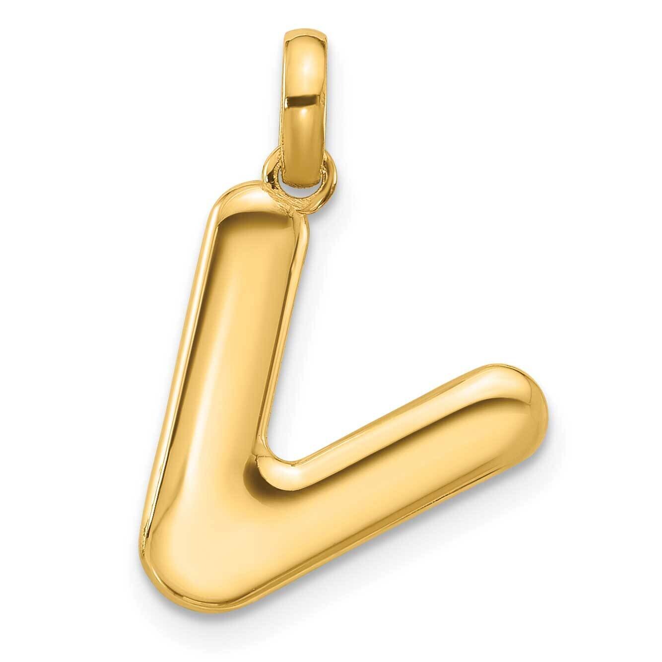 Fancy Pendant Letter V 14k Gold D5670V, MPN: D5670V,