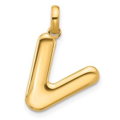 Fancy Pendant Letter V 14k Gold D5670V, MPN: D5670V,