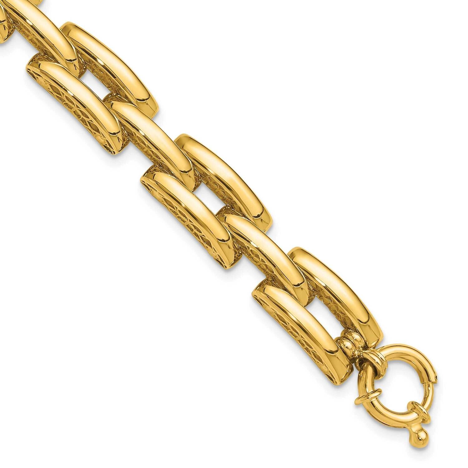 Fancy Link Bracelet 7.5 Inch 14k Polished Gold FB2021-7.5, MPN: FB2021-7.5,
