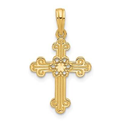 Fancy Cross Charm 14k Gold D5516 by Men&#39;s Jewelry and Accessories, MPN: D5516,