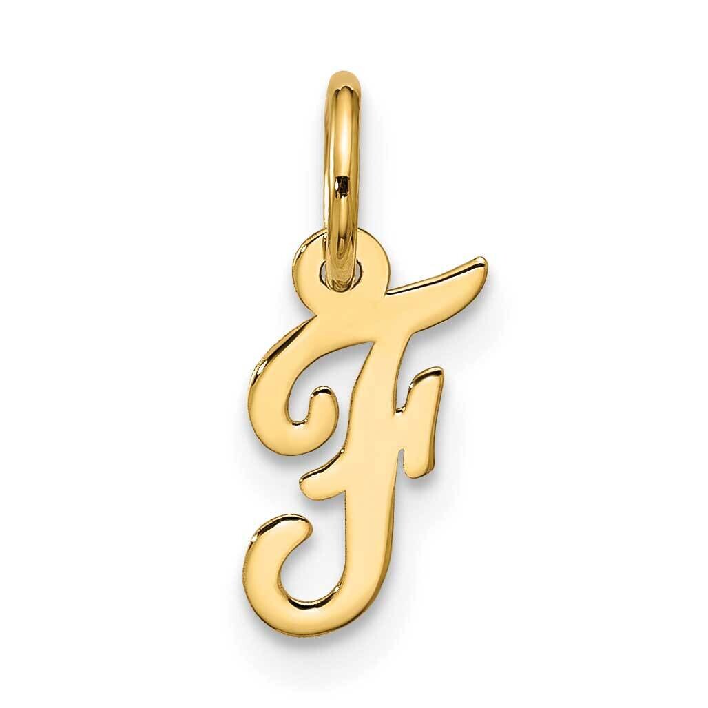 Small Script Initial F Charm 10k Gold 10YC1556F