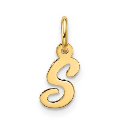 Small Script Initial S Charm 10k Gold 10YC1556S, MPN: 10YC1556S,