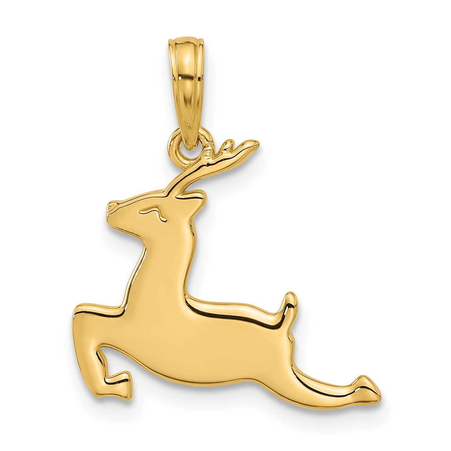 Prancing Reindeer Charm 14k Polished Gold D5431, MPN: D5431,