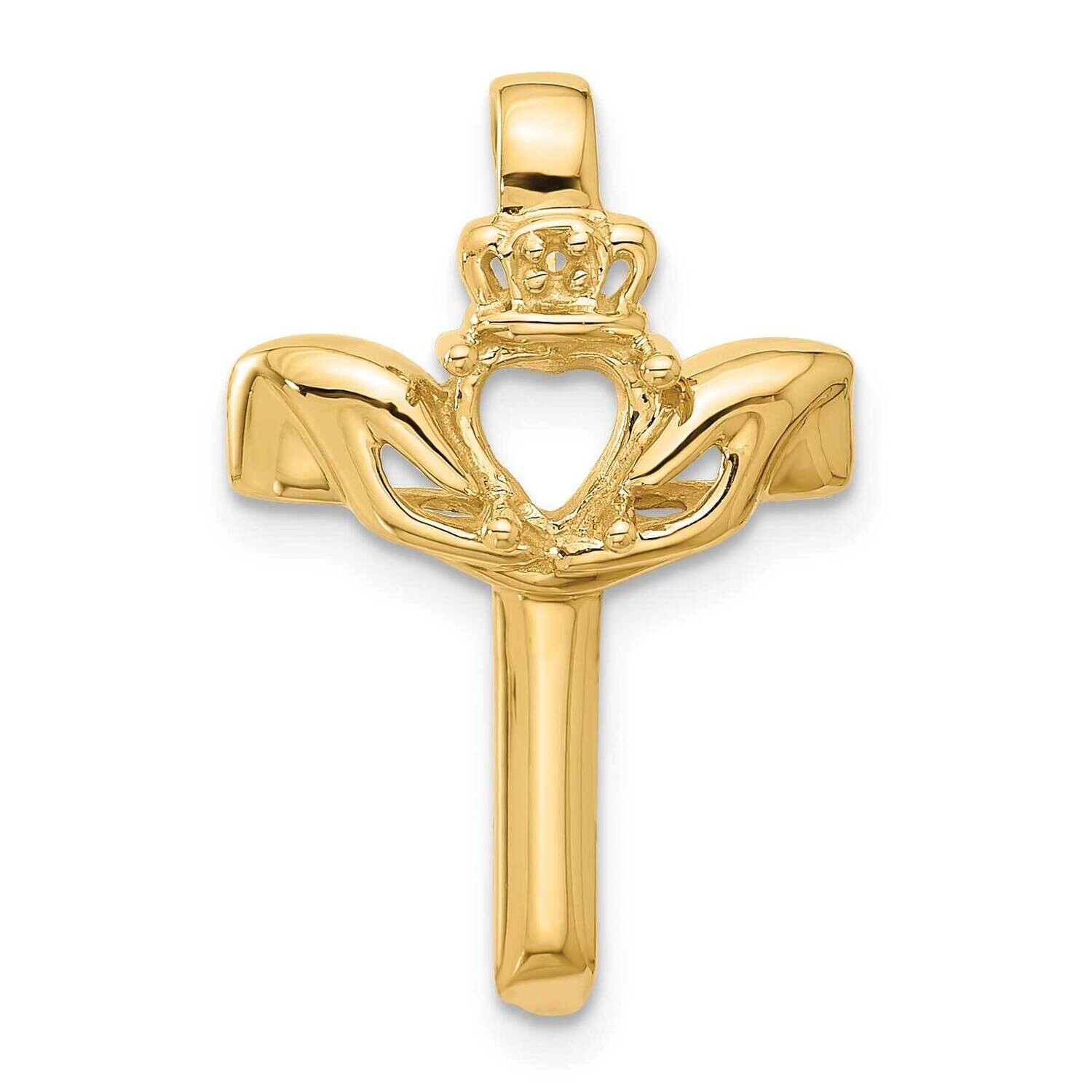 Claddagh Cross Pendant Mounting 10k Gold 10XP753, MPN: 10XP753,