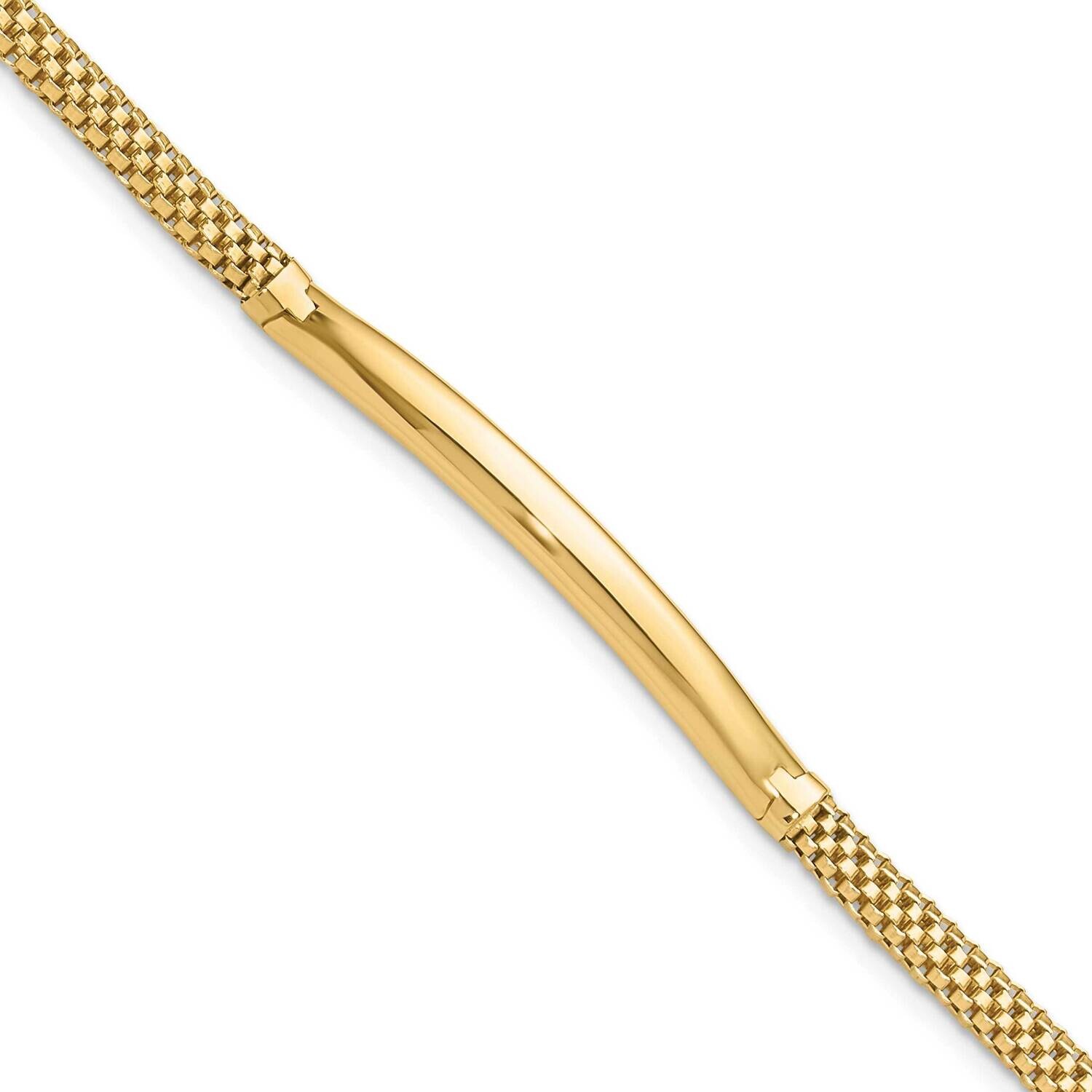 Fancy Bar Bracelet 7.75 Inch 14k Polished Gold FB2030-7.75, MPN: FB2030-7.75,