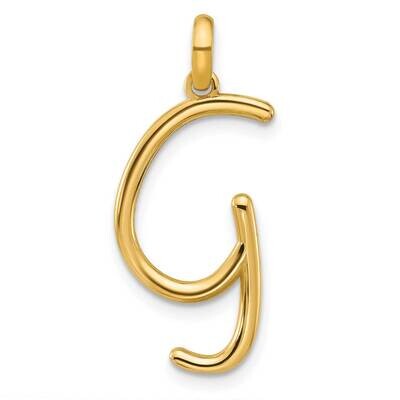 Fancy Pendant Letter G 14k Gold D5669G, MPN: D5669G,