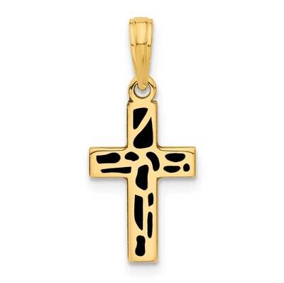 Fancy Enameled Cross Charm 14k Gold D5477 by Men&#39;s Jewelry and Accessories, MPN: D5477,