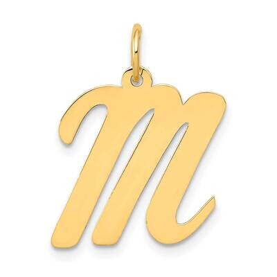 Large Script Letter M Initial Charm 10k Gold 10YC662M, MPN: 10YC662M,