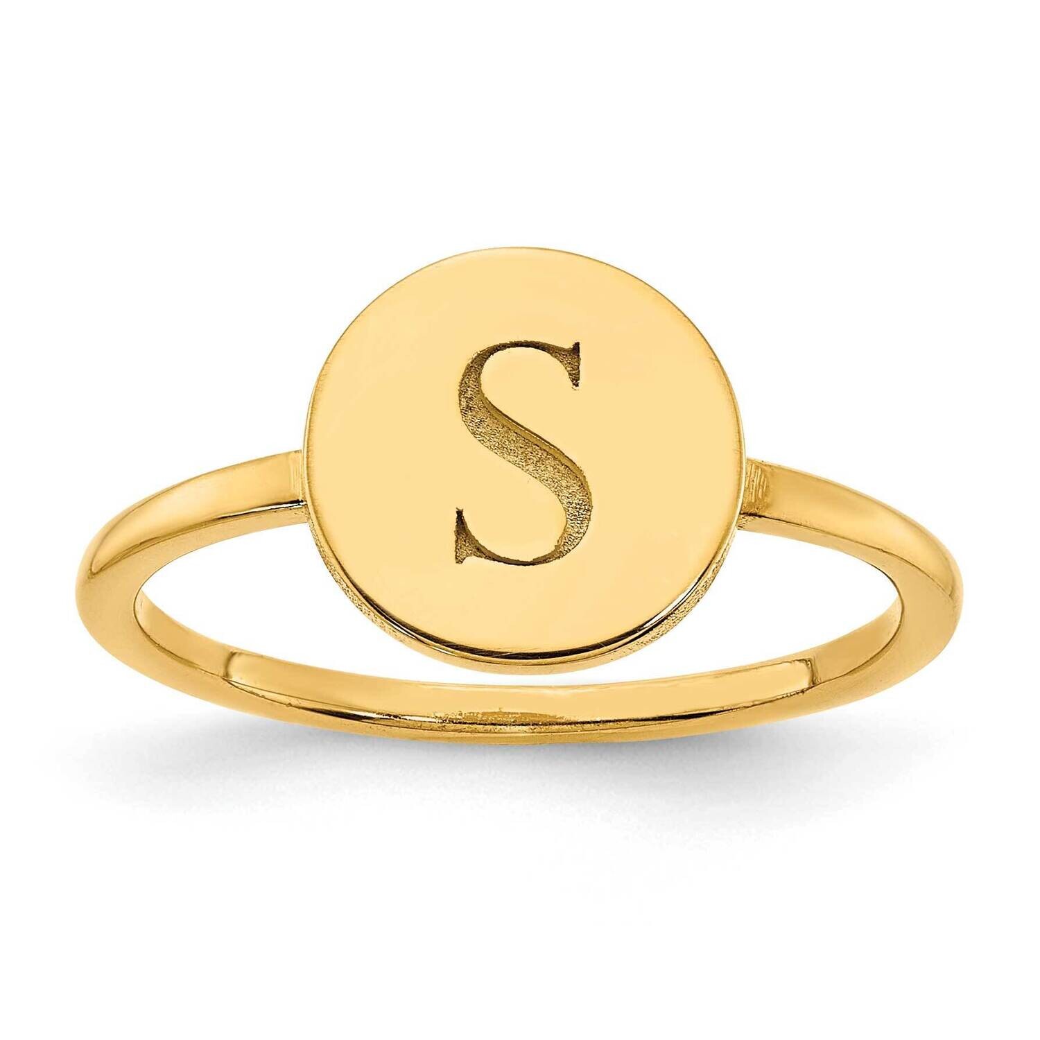 Initial Circle Signet Ring 10k Gold 10XNR114Y, MPN: 10XNR114Y,