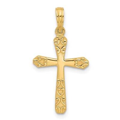 Fancy Cross Charm 14k Gold D5425 by Men&#39;s Jewelry and Accessories, MPN: D5425,