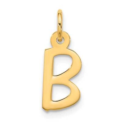 Large Slanted Block Initial B Charm 10k Gold 10YC1555B, MPN: 10YC1555B,