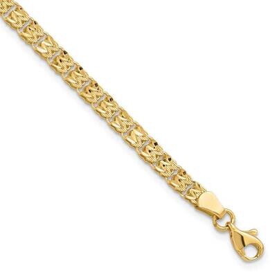 Diamond-Cut Fancy Link Bracelet 7.5 Inch 14k Polished Gold FB2023-7.75, MPN: FB2023-7.75,