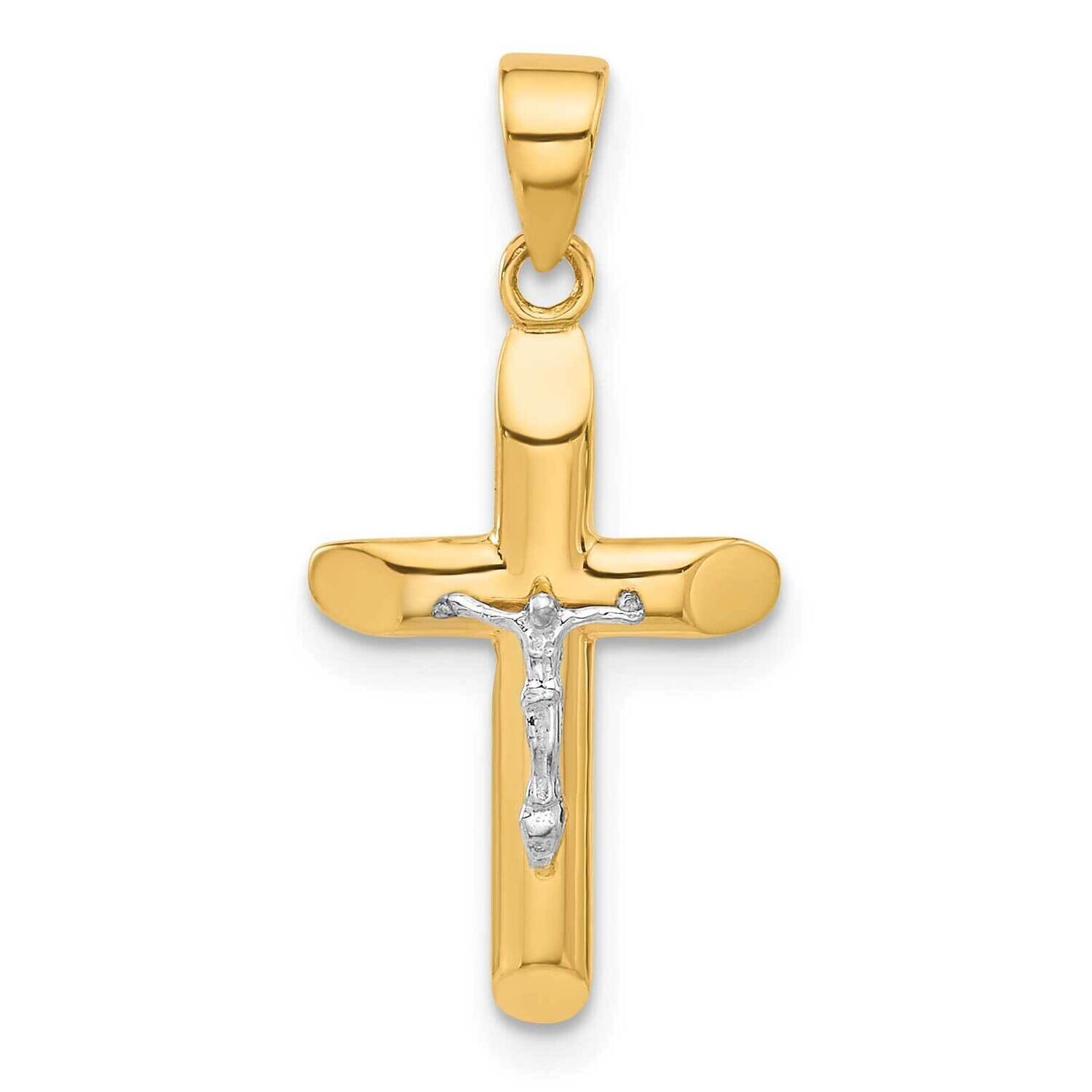 Polished Textured Crucifix Pendant 14k Two-Tone Gold C4953 by Men&#39;s Jewelry and Accessories, MPN: C…