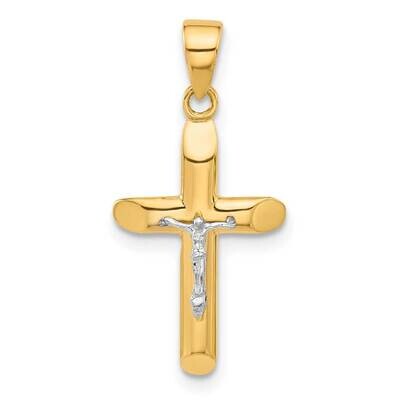 Polished Textured Crucifix Pendant 14k Two-Tone Gold C4953 by Men&#39;s Jewelry and Accessories, MPN: C…