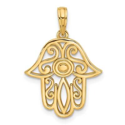 Fancy Hamsa Charm 14k Gold D5622 by Men&#39;s Jewelry and Accessories, MPN: D5622,