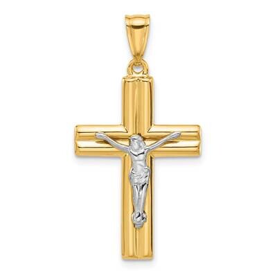 Polished Textured Crucifix Pendant 14k Two-Tone Gold C4961 by Men&#39;s Jewelry and Accessories, MPN: C…