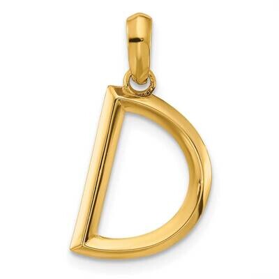 Fancy Pendant Letter D 14k Gold D5668D, MPN: D5668D,