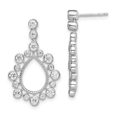 Diamond Si1/Si2 G H I Teardrop Bezel Post Earri 14k White Gold EM7921-114-WLG, MPN: EM7921-114-WLG,…