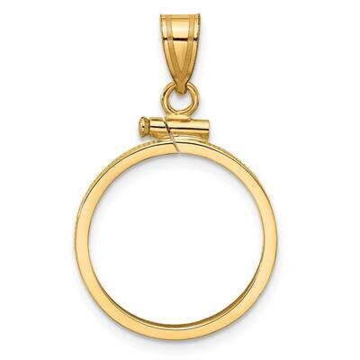 Polished Screw Top 18.0mm X 1.35mm Coin Bezel Pendant 14k Gold C1885/18.0, MPN: C1885/18.0,