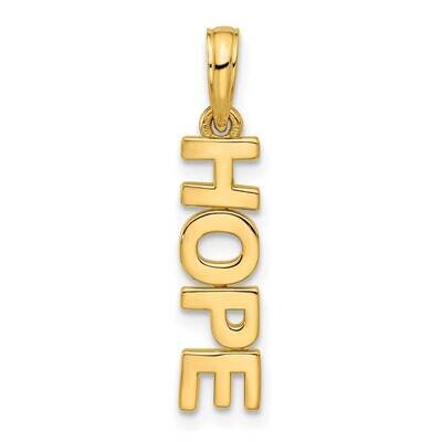 Hope Pendant 14k Polished Gold D5329, MPN: D5329, 196904100769