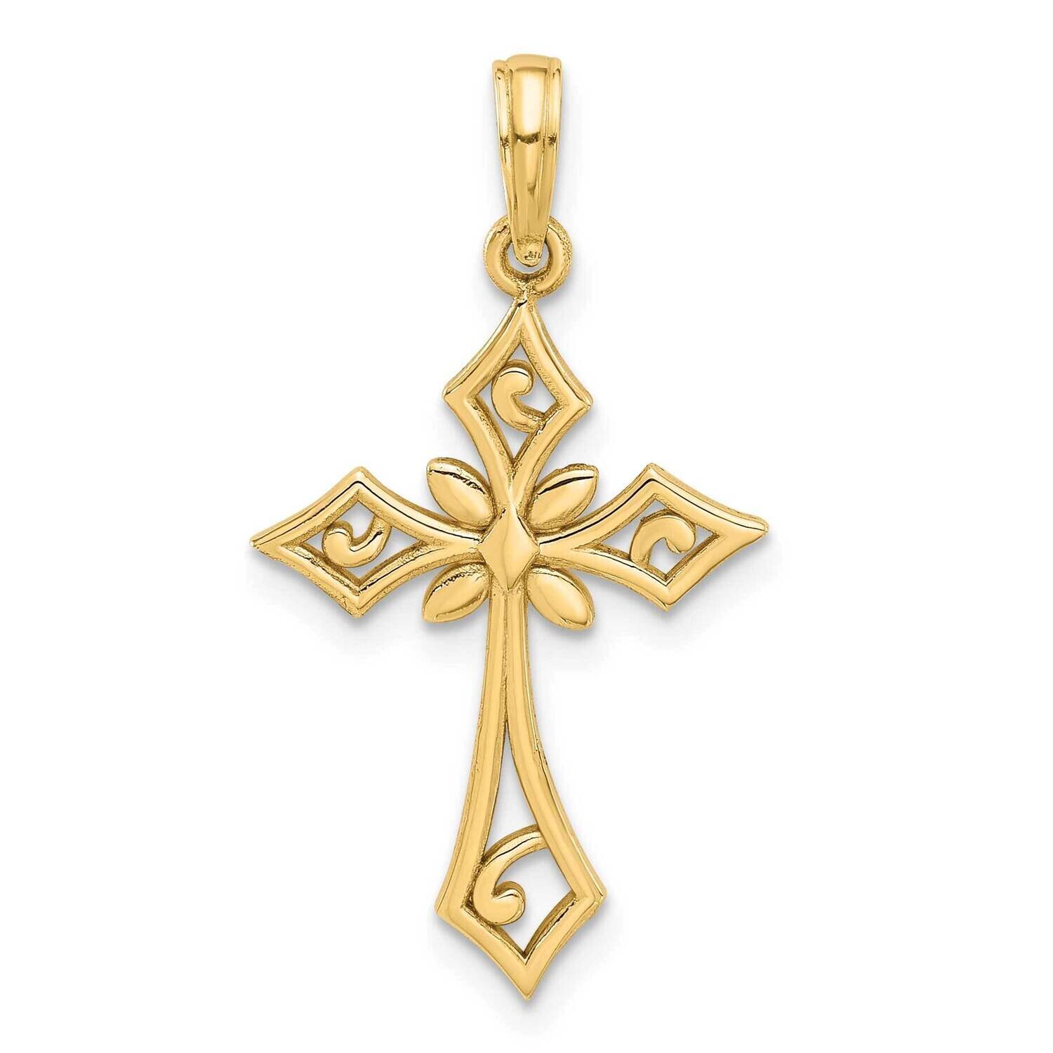 Fancy Cross Charm 14k Gold D5469 by Men&#39;s Jewelry and Accessories, MPN: D5469,