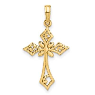 Fancy Cross Charm 14k Gold D5469 by Men&#39;s Jewelry and Accessories, MPN: D5469,