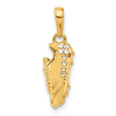 Diamond-Cut Soccer Cleat Pendant 14k Gold White Rhodium  C4933 by Men&#39;s Jewelry and Accessories, MP…