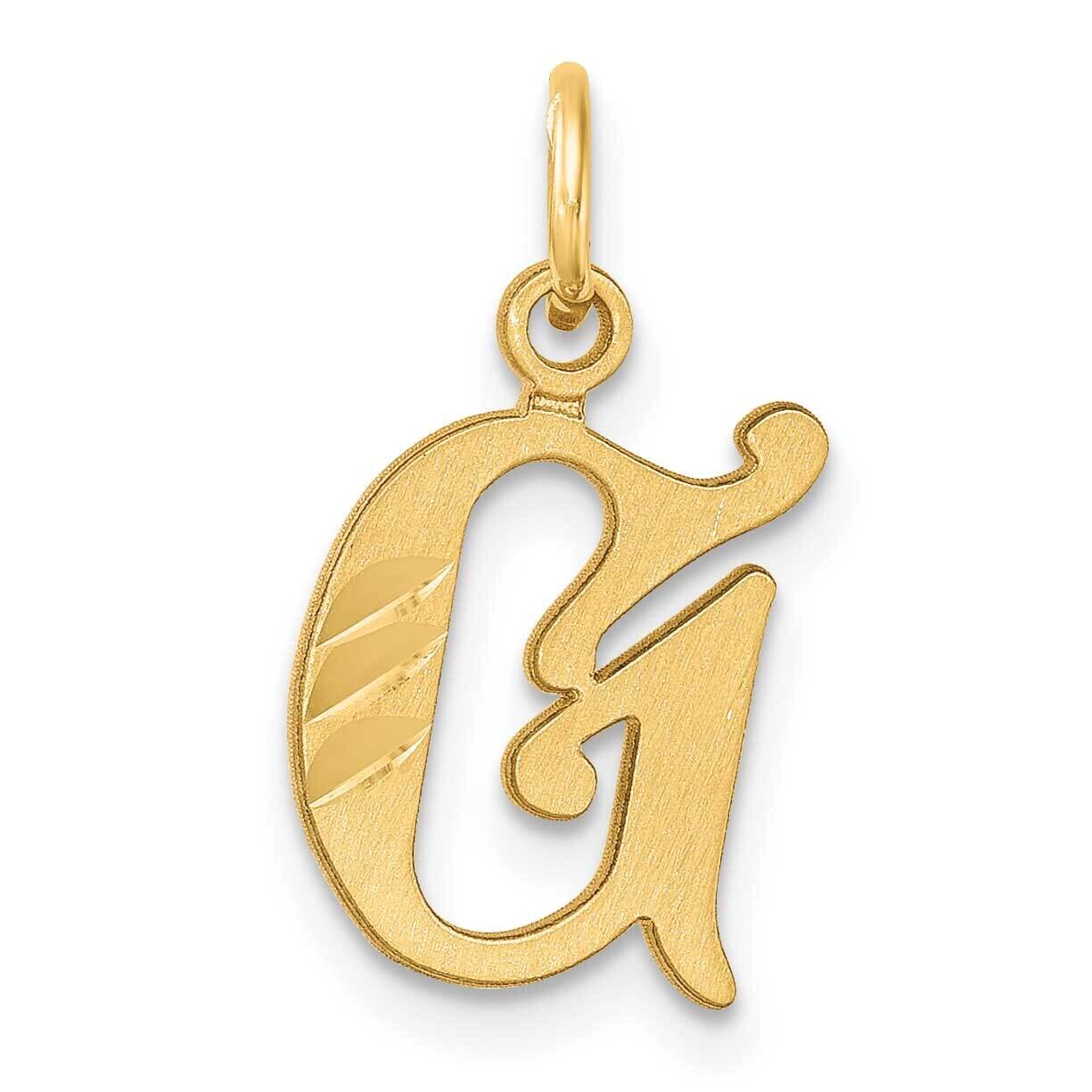 Letter G Initial Charm 14k Gold Diamond-Cut  C4833G, MPN: C4833G,