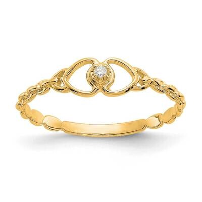 Aa Diamond Heart Ring 10k Gold 10Y4200AA, MPN: 10Y4200AA,