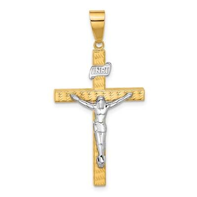 Polished Diamond-Cut Crucifix Pendant 14k Two-Tone Gold C4965 by Men&#39;s Jewelry and Accessories, MPN…