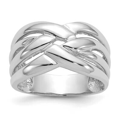 High Polished Woven Dome Ring 14k White Gold C2863W, MPN: C2863W,