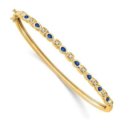 Sapphire Diamond Bangle 14k Gold BM7222-SA-011-YA, MPN: BM7222-SA-011-YA, 886774130255