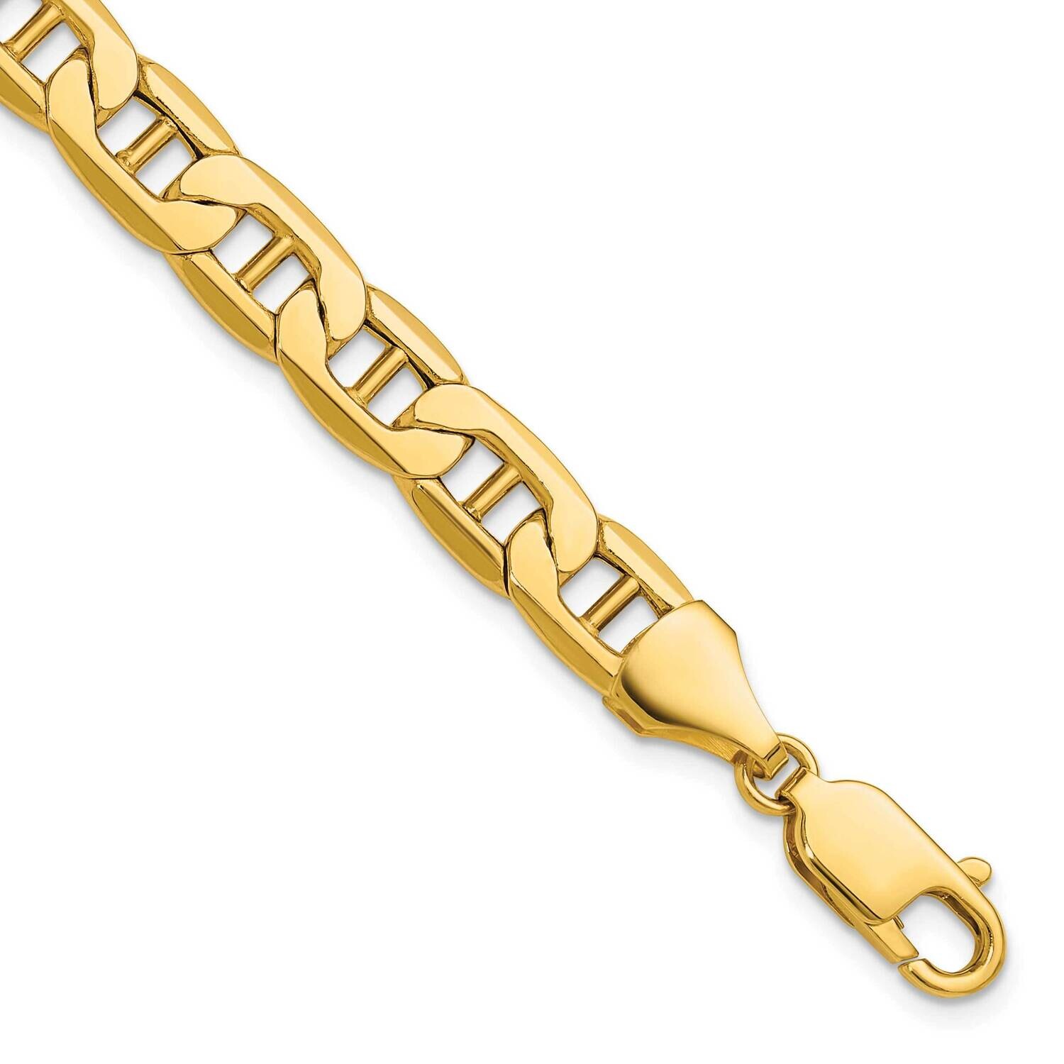 8.25mm Semi-Solid Anchor Chain 9 Inch 14k Gold BC198-9, MPN: BC198-9,