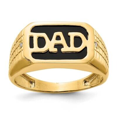 Aa Diamond Onyx Dad Ring 10k Gold 10Y7211AA by Men&#39;s Jewelry and Accessories, MPN: 10Y7211AA, 19690…