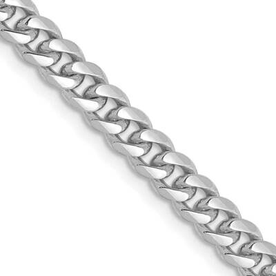 4.25mm Solid Miami Cuban Chain 22 Inch 14k White Gold DCU120W-22, MPN: DCU120W-22,