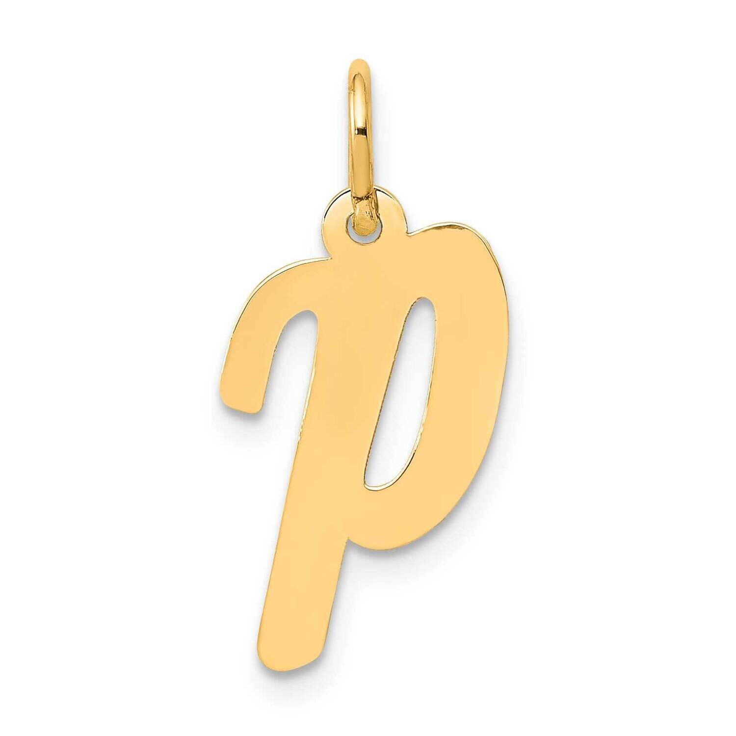 Medium Script Letter P Initial Charm 10k Gold 10YC660P, MPN: 10YC660P,