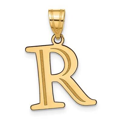 Etched Letter R Initial Pendant 10k Polished Gold 10YC1437R, MPN: 10YC1437R,